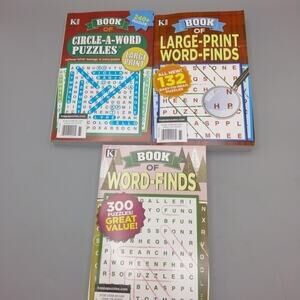 LOT OF 3 KAPPA Word-Finds Word Search Puzzle Books Winter 2026